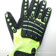 SRSAFETY 2016 neue Stil industrila Arbeit verwendet Anti-Schlag-Männer Sicherheits-Handschuhe, schwarze TPR-Handschuhe